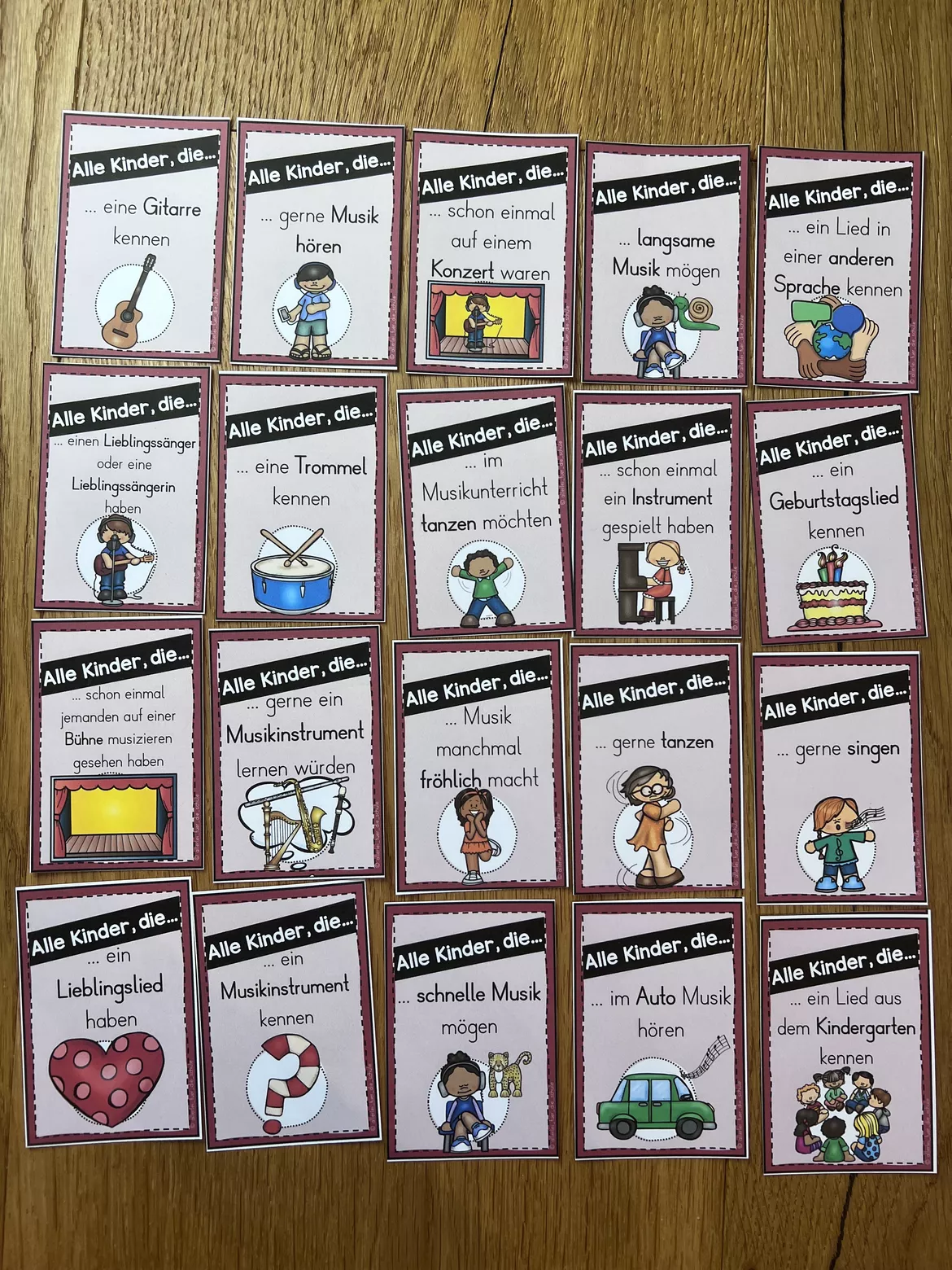 Bild in der Beschreibung des Unterrichtsmaterials Bewegungsspiel Musikunterricht Grundschule – „Alle Kinder, die …“ | Warm-up & Stundeneinstieg von allerlei_fuer_die_schule #2