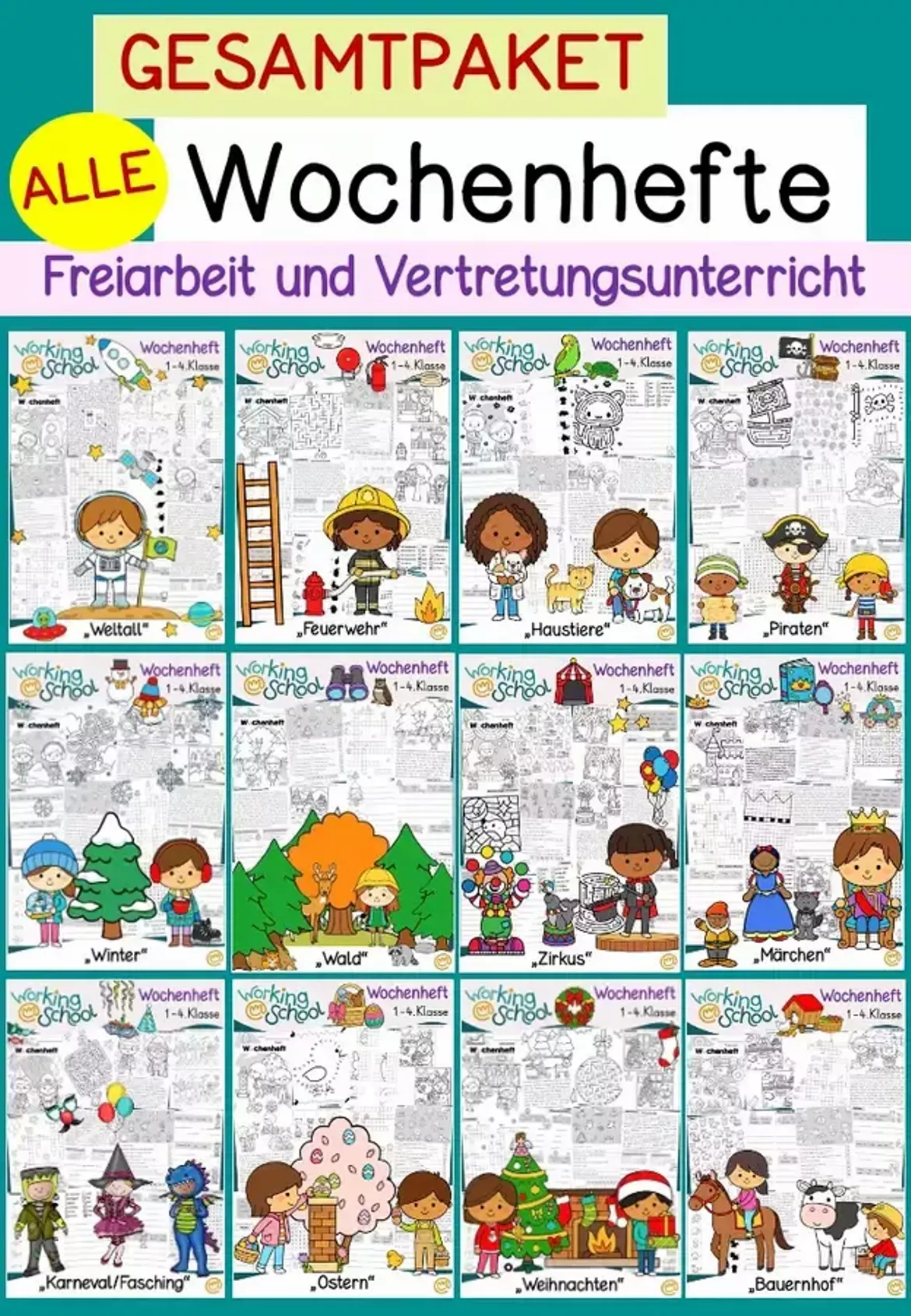 Bild in der Beschreibung des Unterrichtsmaterials Freiarbeit | Rätsel | Wochenheft 4 von workingatschool #1
