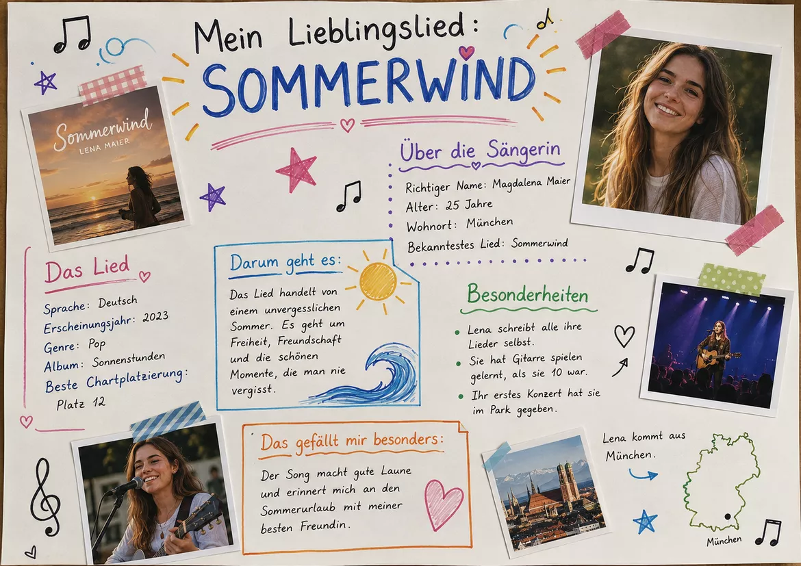 Bild in der Beschreibung des Unterrichtsmaterials Lieblingslied: Lernplakat oder digitale Präsentation (Musik und Medienkompentz Klasse 3–6) von Fraulein_Lehrerin #1