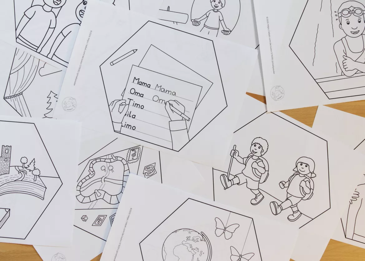 Bild in der Beschreibung des Unterrichtsmaterials Schulanfang, Der Ernst des Lebens beginnt, so ist Schule, von Pinselpauker #1