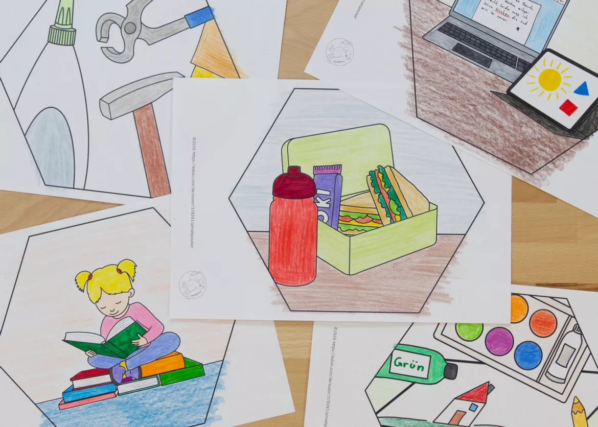 Bild in der Beschreibung des Unterrichtsmaterials Schulanfang, Der Ernst des Lebens beginnt, so ist Schule, von Pinselpauker #2