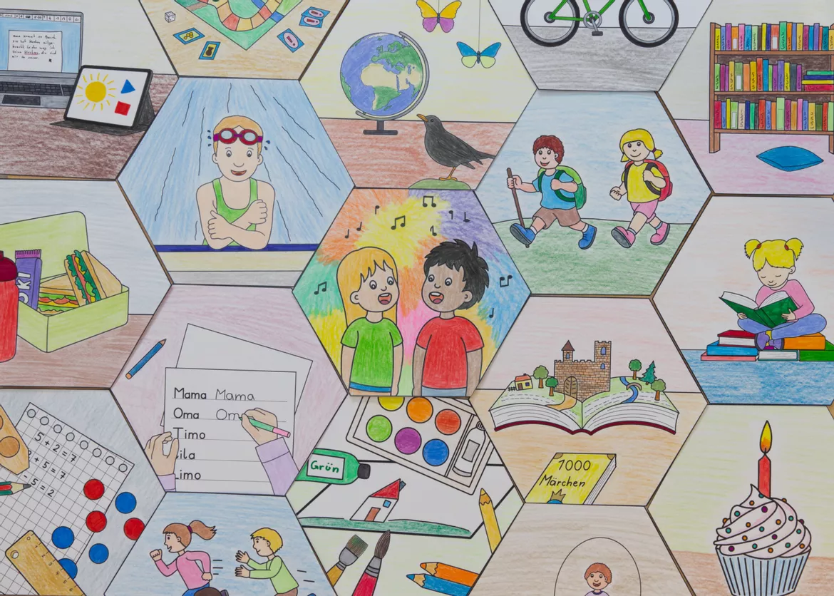 Bild in der Beschreibung des Unterrichtsmaterials Kunst, Zo is school echt, een gezamenlijk project von Pinselpauker #3