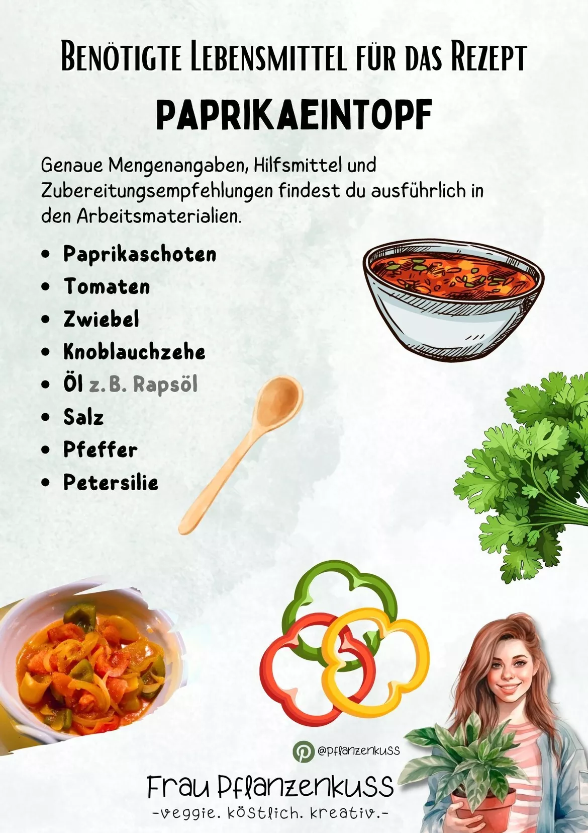 Bild in der Beschreibung des Unterrichtsmaterials Rezept: Paprikaeintopf (vegan) | Hauswirtschaft & Ernährung | Klasse 5–9 von Frau Pflanzenkuss #1