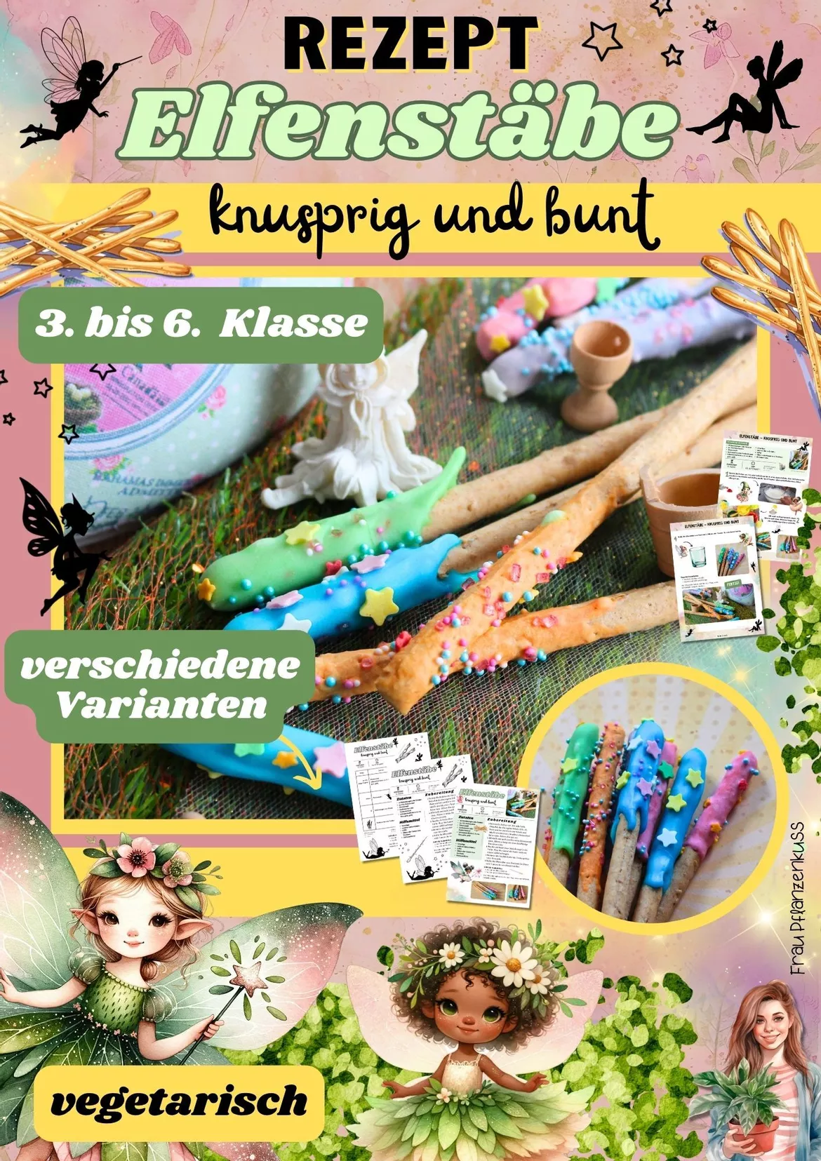 Bild in der Beschreibung des Unterrichtsmaterials Elfenrezept: Knusprige Elfenstäbe | Bunter Snack aus der Elfenküche | Schule & Projekte | Klasse 3–6 von Frau Pflanzenkuss #2