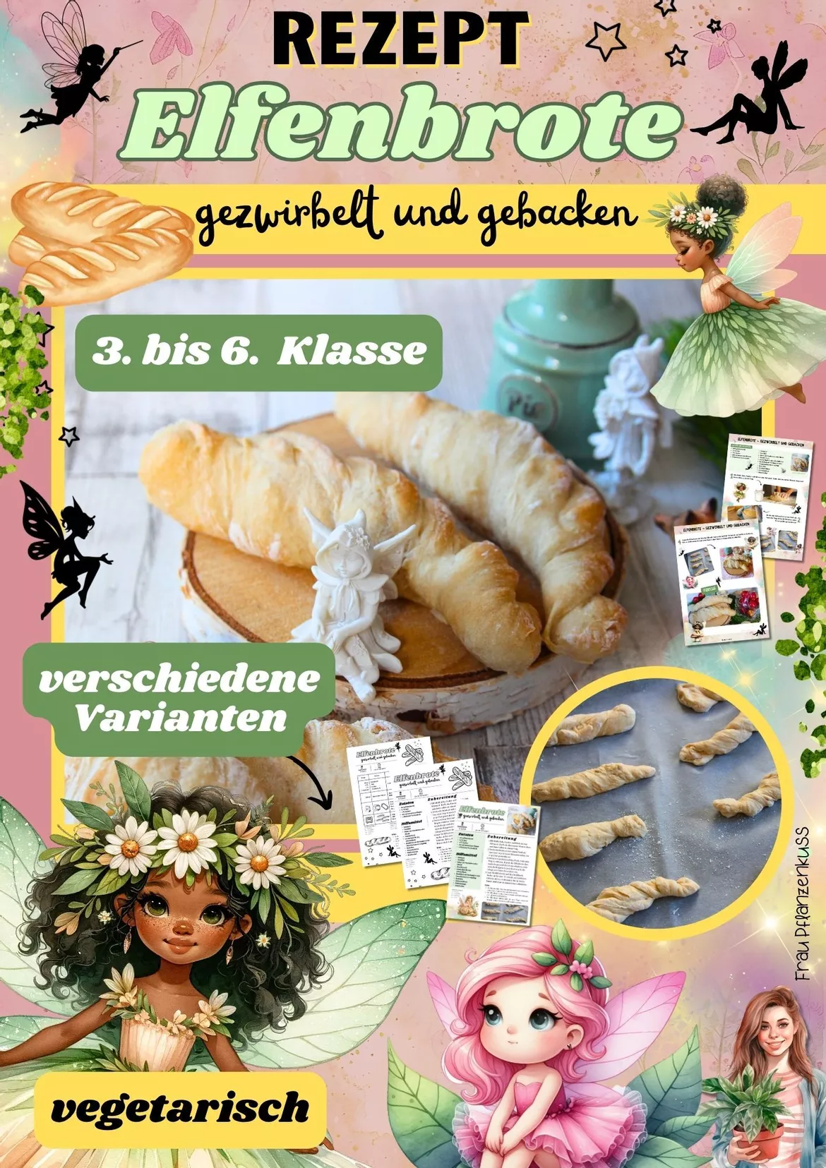Bild in der Beschreibung des Unterrichtsmaterials Elfenrezept: Gezwirbelte Elfenbrote | Kreativer Snack aus der Elfenküche | Schule & Projekte | Klasse 3–6 von Frau Pflanzenkuss #2