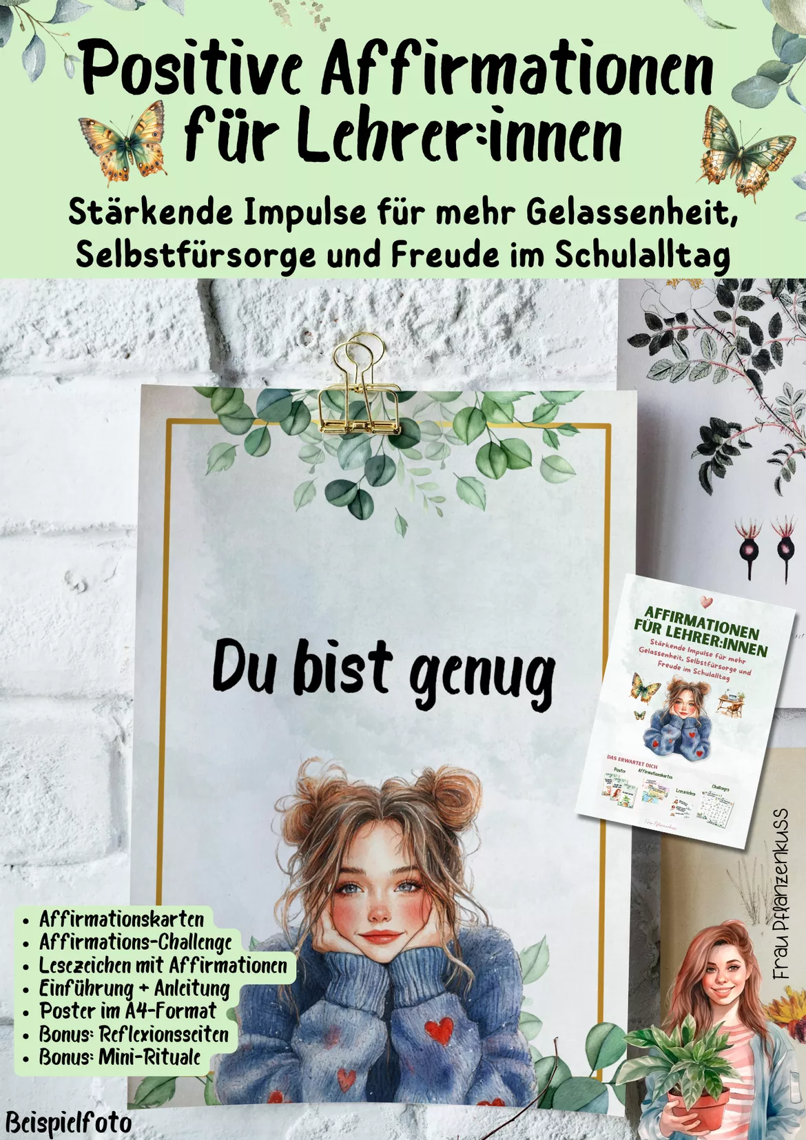 Bild in der Beschreibung des Unterrichtsmaterials eBook: Affirmationen für Lehrer:innen | Selbstfürsorge, Gelassenheit & Motivation im Schulalltag von Frau Pflanzenkuss #4