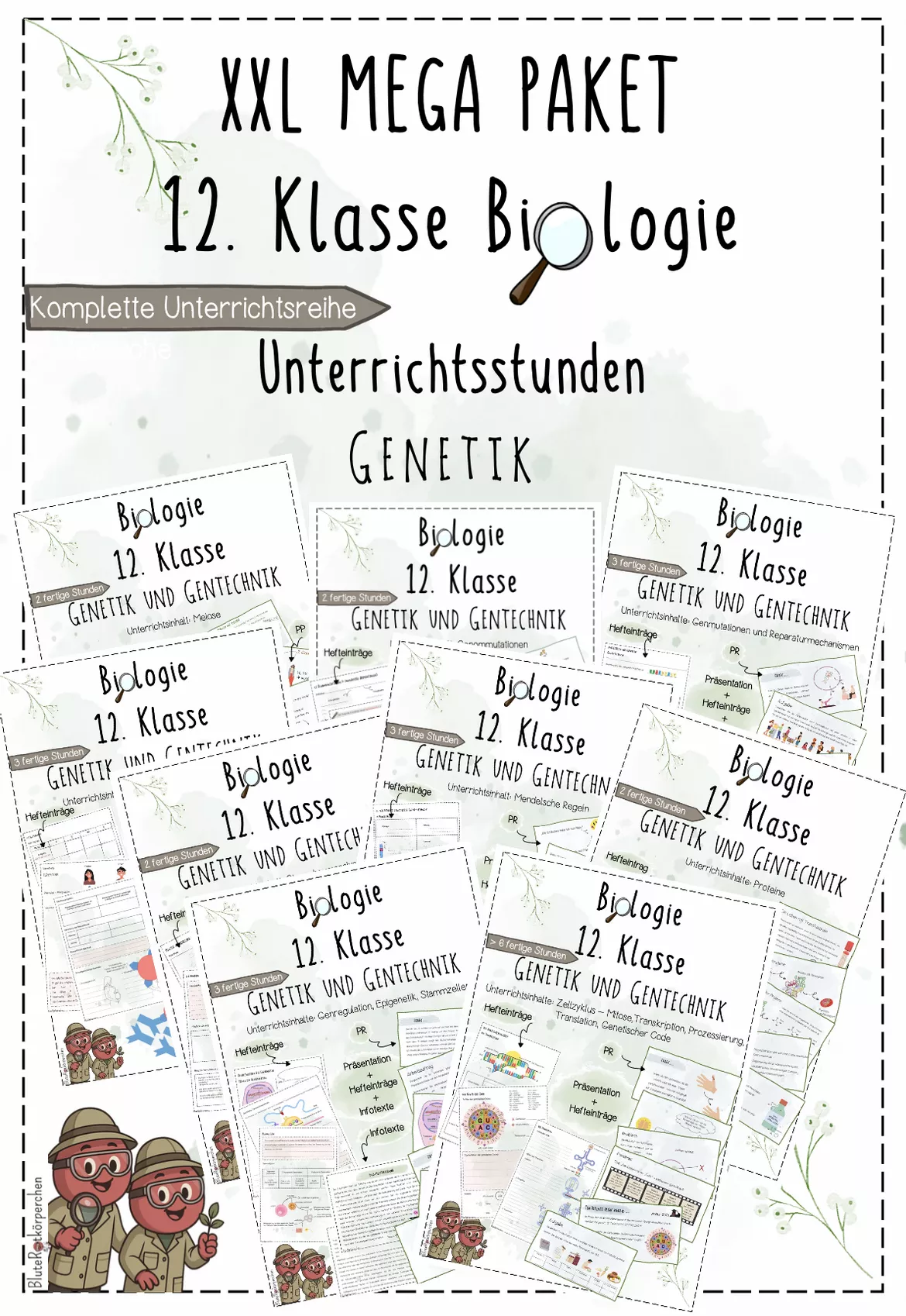 Bild in der Beschreibung des Unterrichtsmaterials Genetik: Intermediärer Erbgang | Biologie 12 | fertige Unterrichtsstunde | sofort einsetzbar von BluteRotkörperchen #1
