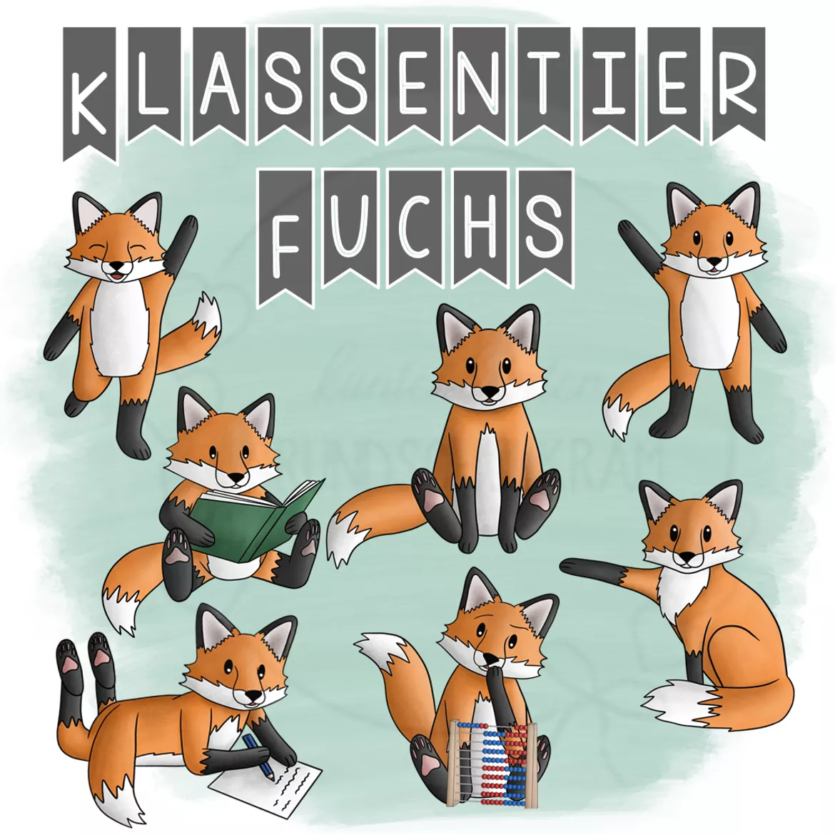 Bild in der Beschreibung des Unterrichtsmaterials Fuchsklasse Materialpaket – Klassenzimmer Deko Grundschule Klasse 1 | Klassentier Fuchs | Classroom Management | Organisation & Einschulung von kunterbunter_Grundschulkram #1