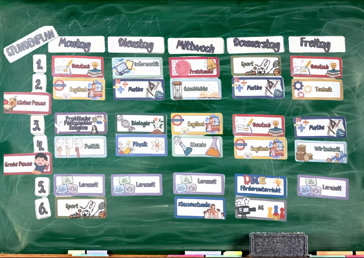 Bild in der Beschreibung des Unterrichtsmaterials Stundenplan & Tagesstruktur - Classroom Managment von Nestistudio #2