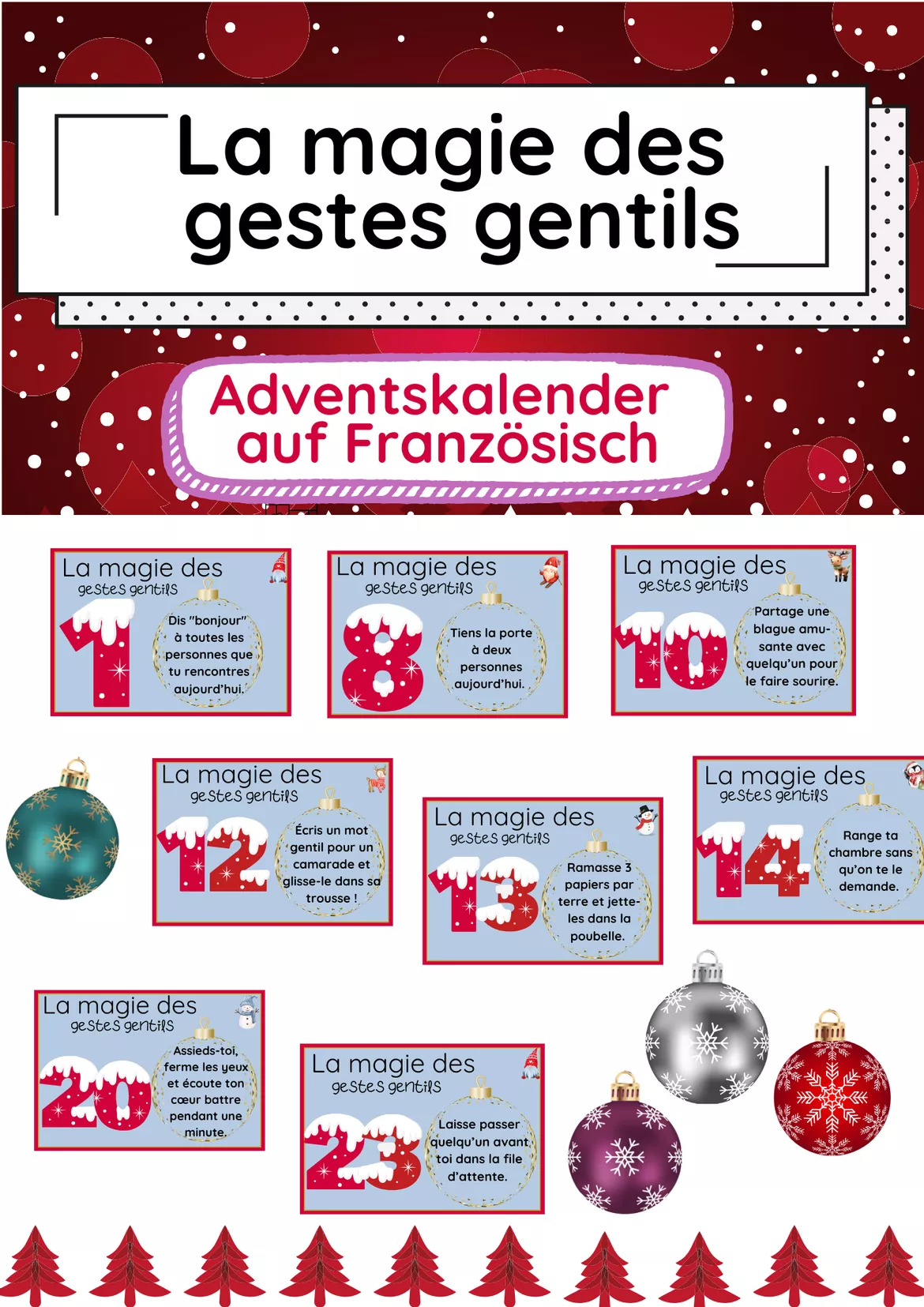 Bild in der Beschreibung des Unterrichtsmaterials Materialpaket Les jours de la semaine (Wochentage auf Französisch) von Magic Learning Tools Diana #5