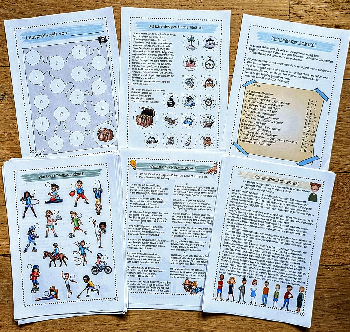 Bild in der Beschreibung des Unterrichtsmaterials Lesen Leseförderung Lesetraining Leseverständnis Leseheft von Coolinschool._ - Leseförderung und mehr #1