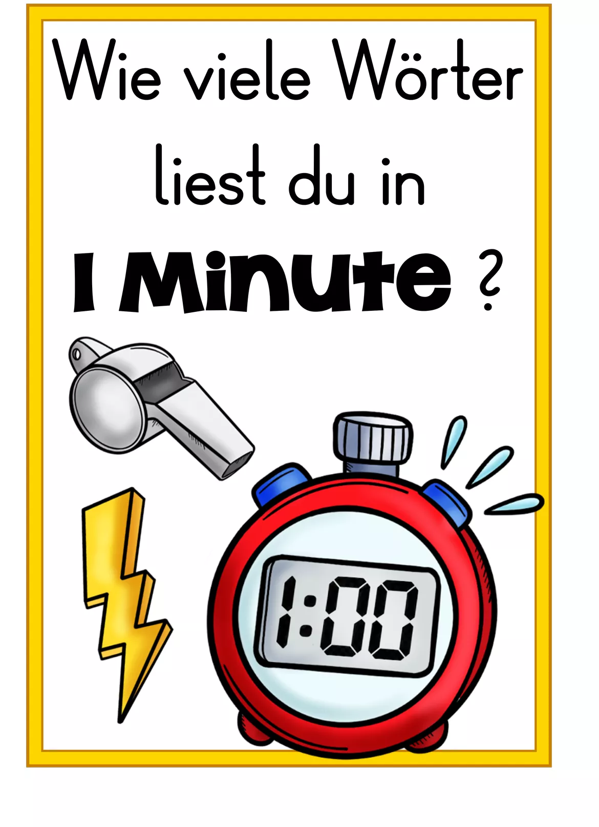 Bild in der Beschreibung des Unterrichtsmaterials 1 Minute lesen - Blitzlesen - Förderung der Leseflüssigkeit & Lesegeschwindigkeit von Odd Bird & Company #1