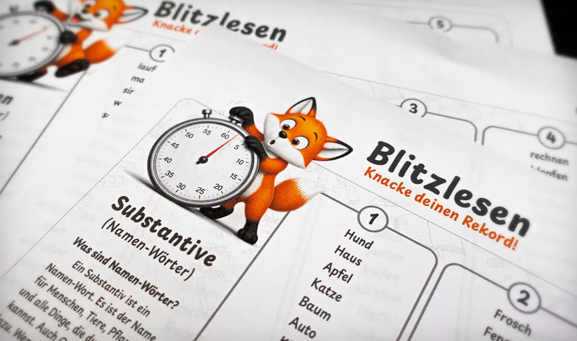 Bild in der Beschreibung des Unterrichtsmaterials ⚡ Blitzlesen - Knacke deinen Rekord (1.-2. Klasse) von Fischers Wissen #1