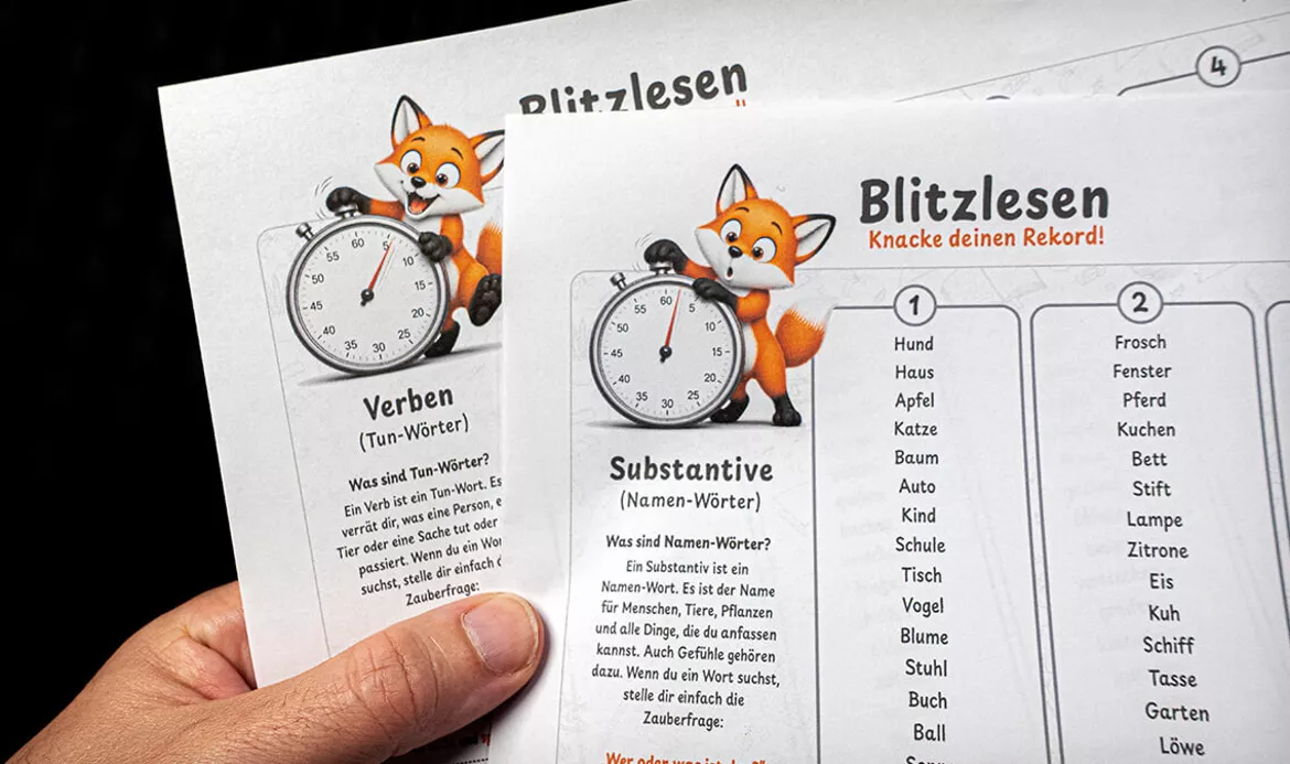 Bild in der Beschreibung des Unterrichtsmaterials ⚡ Blitzlesen - Knacke deinen Rekord (1.-2. Klasse) von Fischers Wissen #2