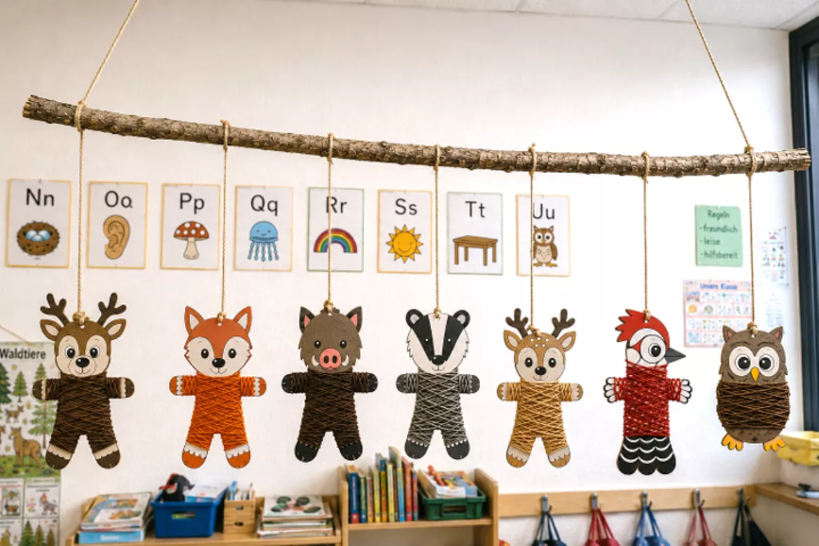 Bild in der Beschreibung des Unterrichtsmaterials Waldtiere Kunst Grundschule von Helles Köpfchen #1