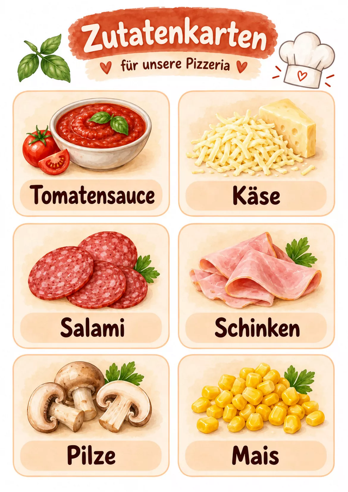 Bild in der Beschreibung des Unterrichtsmaterials 🍕Pizza-Werkstatt für Kindergarten & Vorschule – Zählen, Belegen, Bestellen & Rollenspiel von Lernfunkeln Materialien #6
