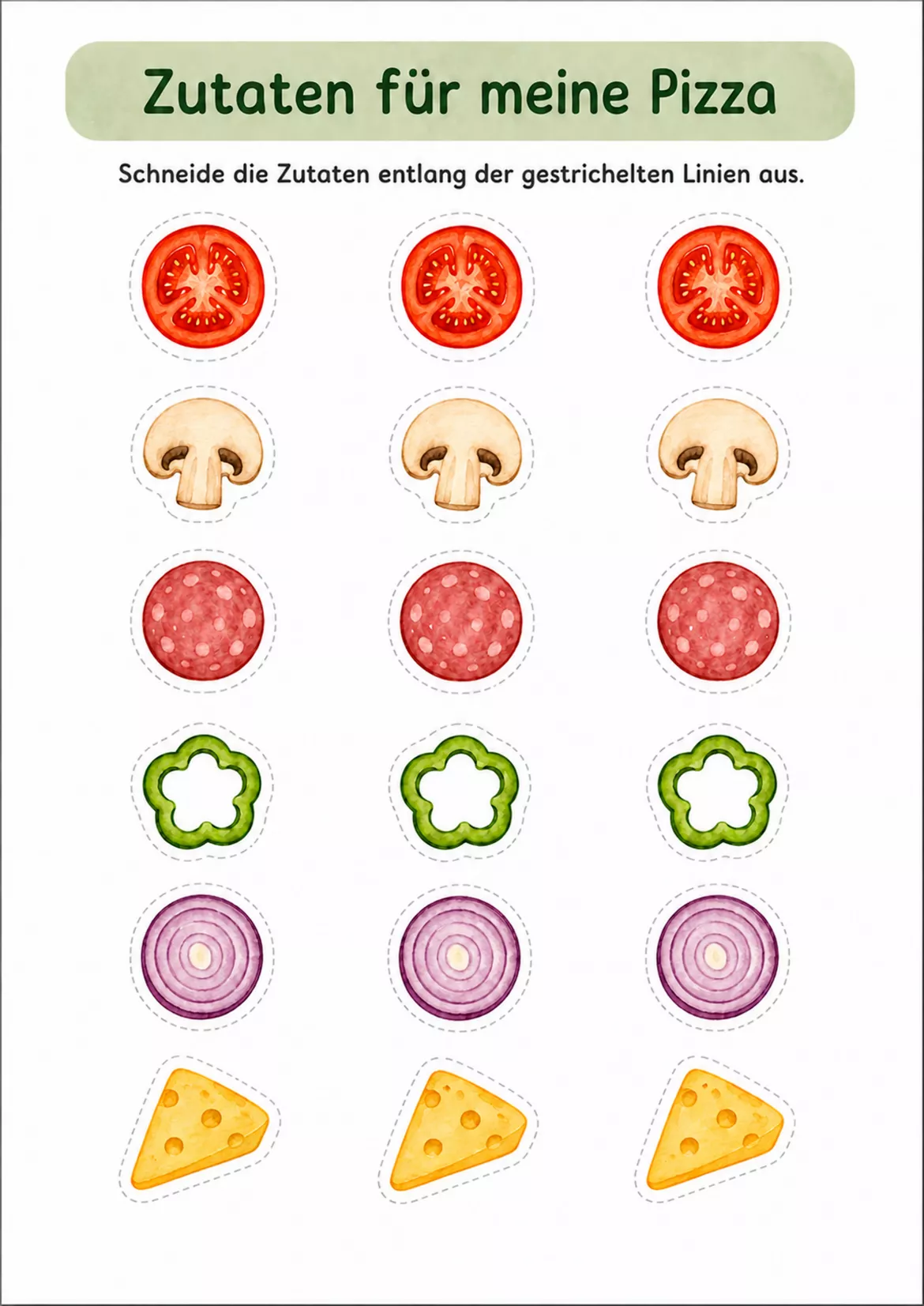 Bild in der Beschreibung des Unterrichtsmaterials 🍕Pizza-Werkstatt für Kindergarten & Vorschule – Zählen, Belegen, Bestellen & Rollenspiel von Lernfunkeln Materialien #4