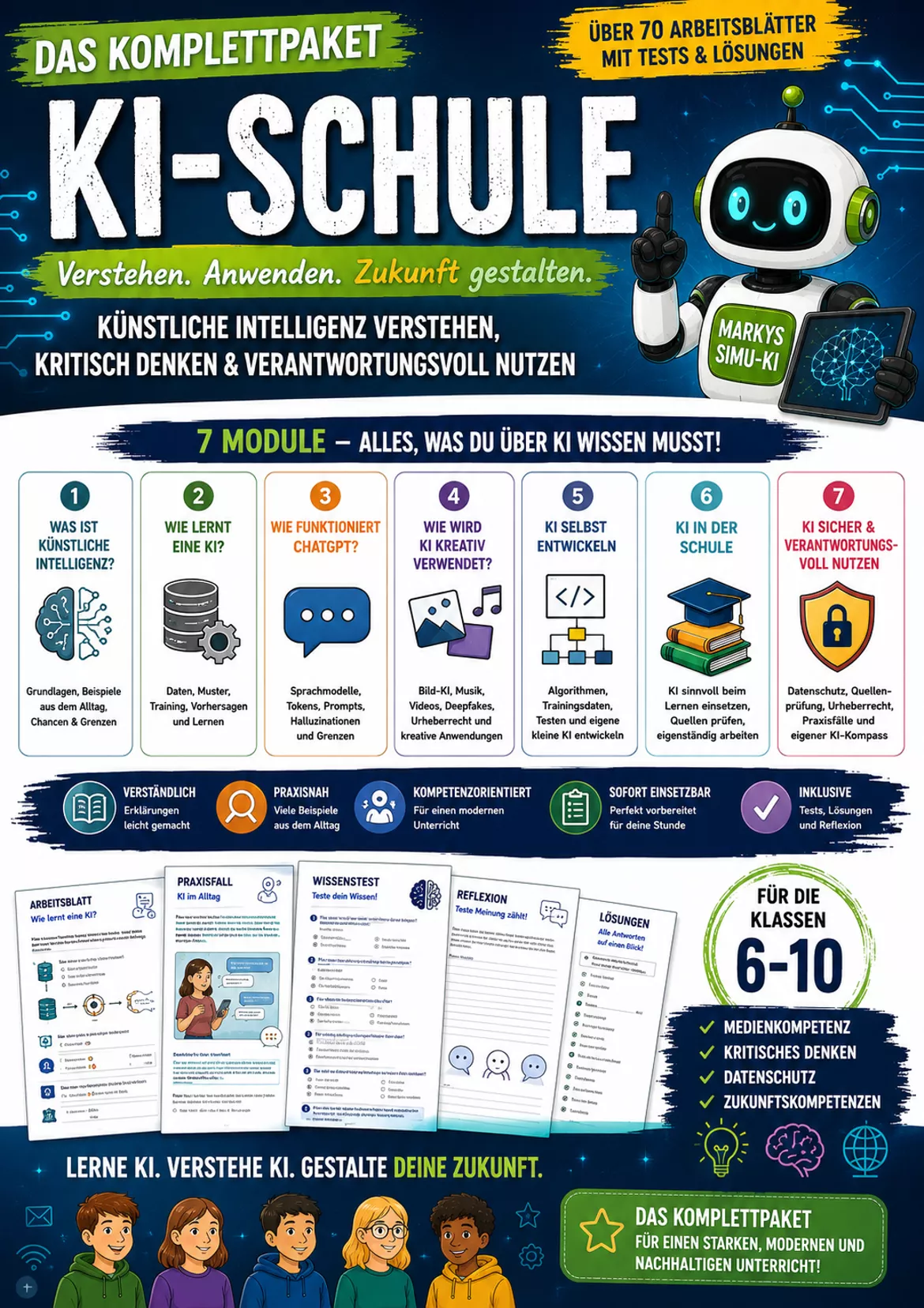 Bild in der Beschreibung des Unterrichtsmaterials KI-Schule Die kleine KI-Challenge FREEBIE Jg. 6-10 von Markys-Simu-KI #3