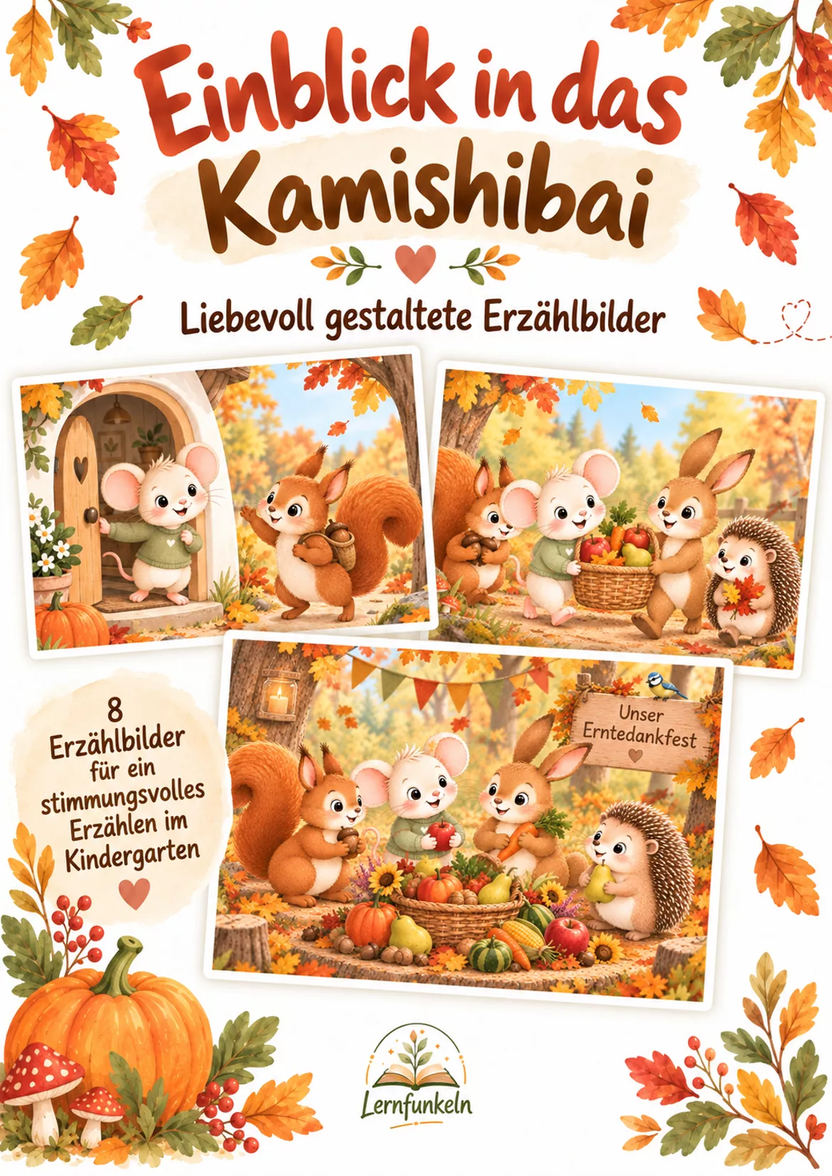 Bild in der Beschreibung des Unterrichtsmaterials 🍂Erntedank mit Mia Maus – Klanggeschichte & Kamishibai im Paket von Lernfunkeln Materialien #4