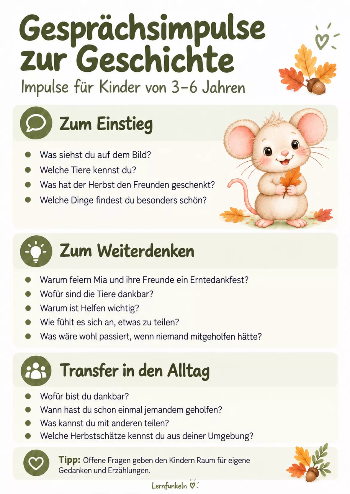 Bild in der Beschreibung des Unterrichtsmaterials Erntedank mit Mia Maus – Kamishibai-Geschichte mit 8 Bildern & pädagogischem Begleitmaterial von Lernfunkeln Materialien #5