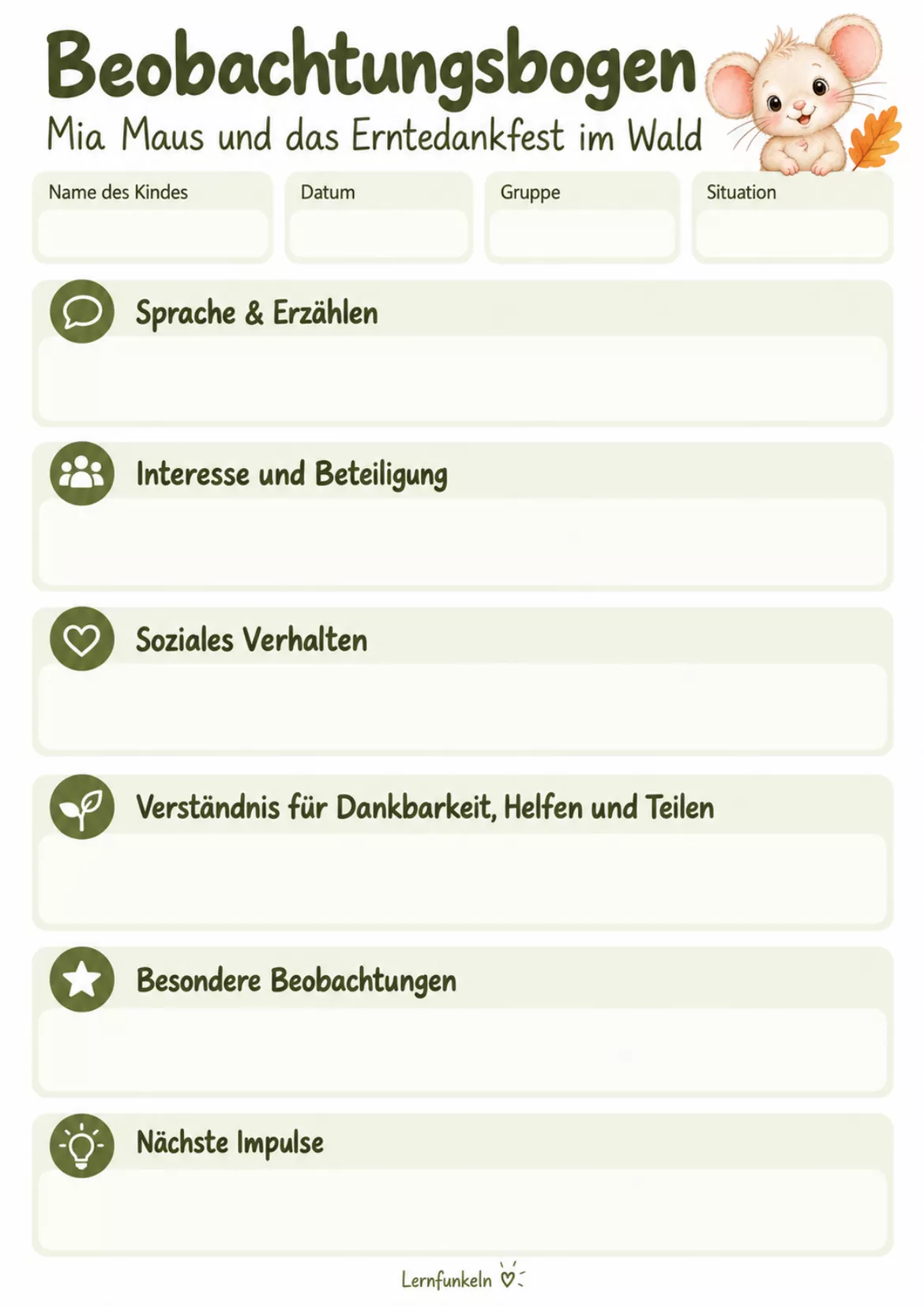 Bild in der Beschreibung des Unterrichtsmaterials Erntedank mit Mia Maus – Kamishibai-Geschichte mit 8 Bildern & pädagogischem Begleitmaterial von Lernfunkeln Materialien #6