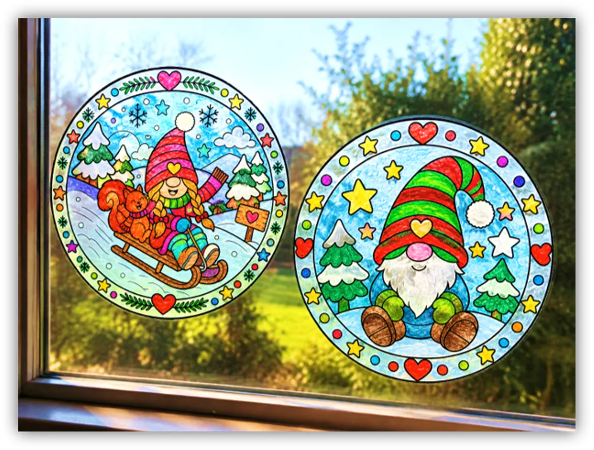 Bild in der Beschreibung des Unterrichtsmaterials Wichtel Weihnachten - Kunst Mandala Ausmalbilder von Helles Köpfchen #1