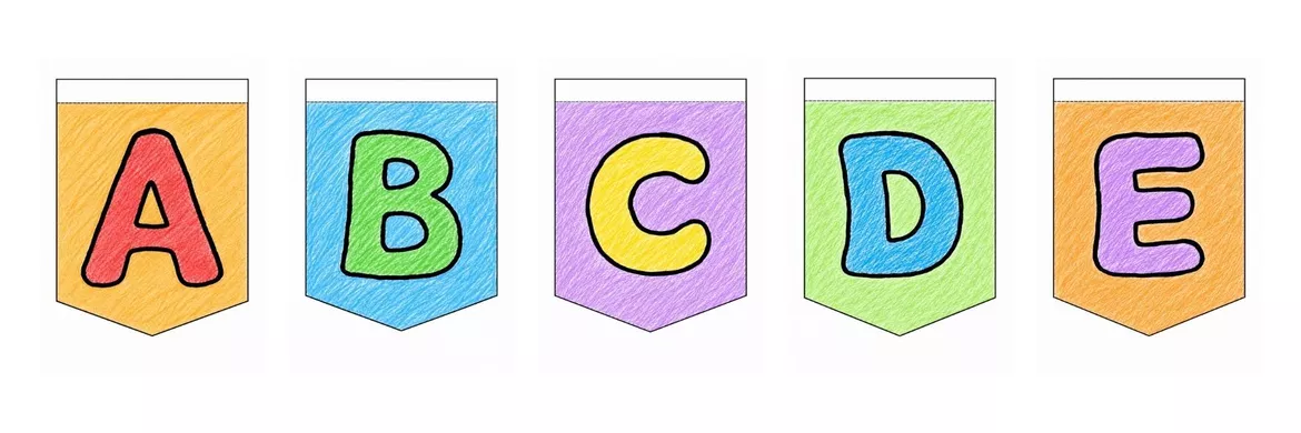 Bild in der Beschreibung des Unterrichtsmaterials Wimpelgirlande - Das Alphabet (Vorschule, Klasse 1) von SoSchönErklärt #1