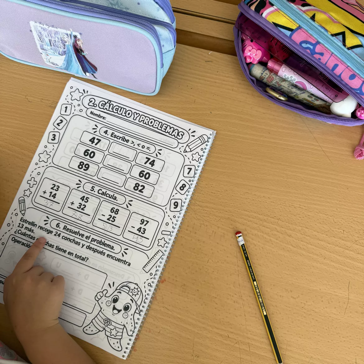 Bild in der Beschreibung des Unterrichtsmaterials Prueba inicial de Matemáticas 2.º de Primaria Evaluación + solucionario von Aprende con MariaSoto #1
