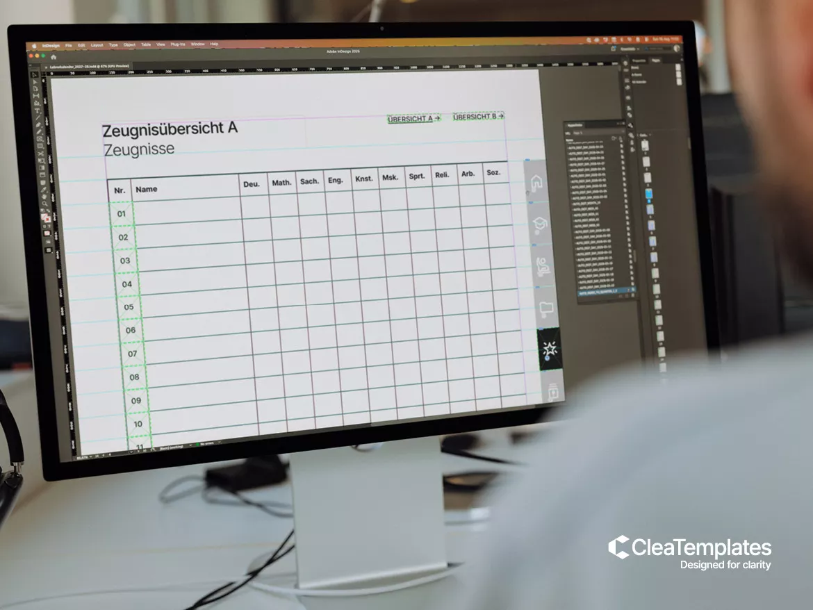 Bild in der Beschreibung des Unterrichtsmaterials Klassenleitung Grundschule | Digitaler Planer von CleaTemplates #2