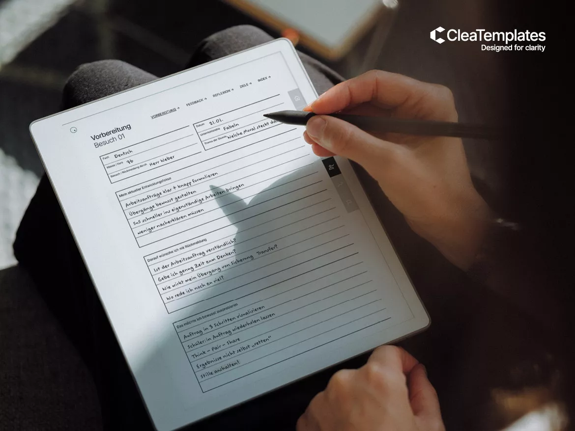 Bild in der Beschreibung des Unterrichtsmaterials Referendariatsplaner | Digitaler Planer von CleaTemplates #1