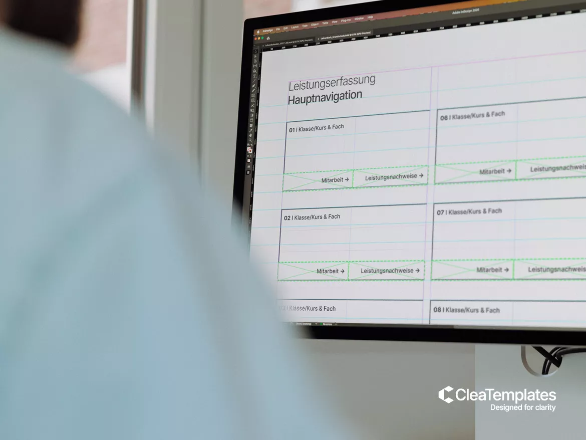 Bild in der Beschreibung des Unterrichtsmaterials Lehrerplaner Grundschule: Klassenleitung, Noten und Elterngespräche | Digitales Bundle von CleaTemplates #4