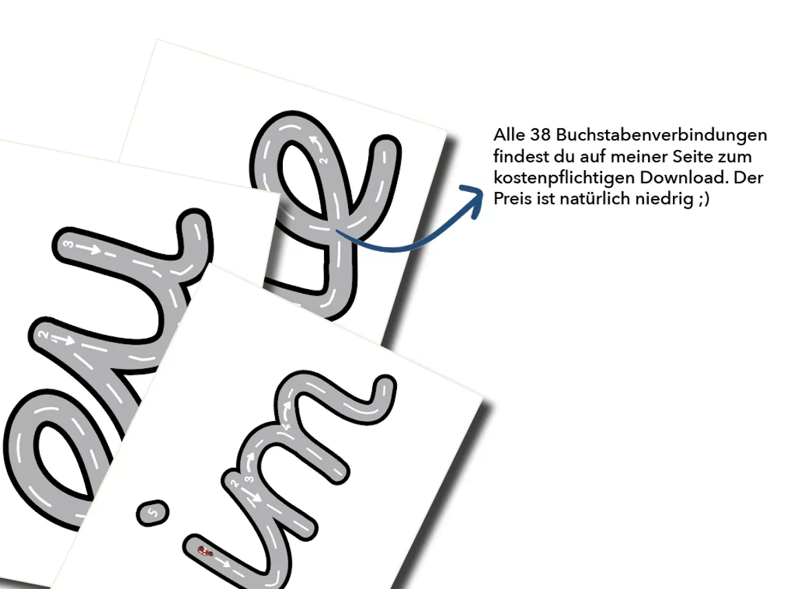 Bild in der Beschreibung des Unterrichtsmaterials Nachspuren: Buchstabenverbindungen im, um, am / Grundschrift von Michelle Wendt #1