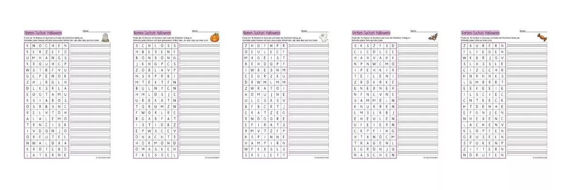Bild in der Beschreibung des Unterrichtsmaterials Wortarten-Suchsel - Halloween (Klasse 1-3) von SoSchönErklärt #1