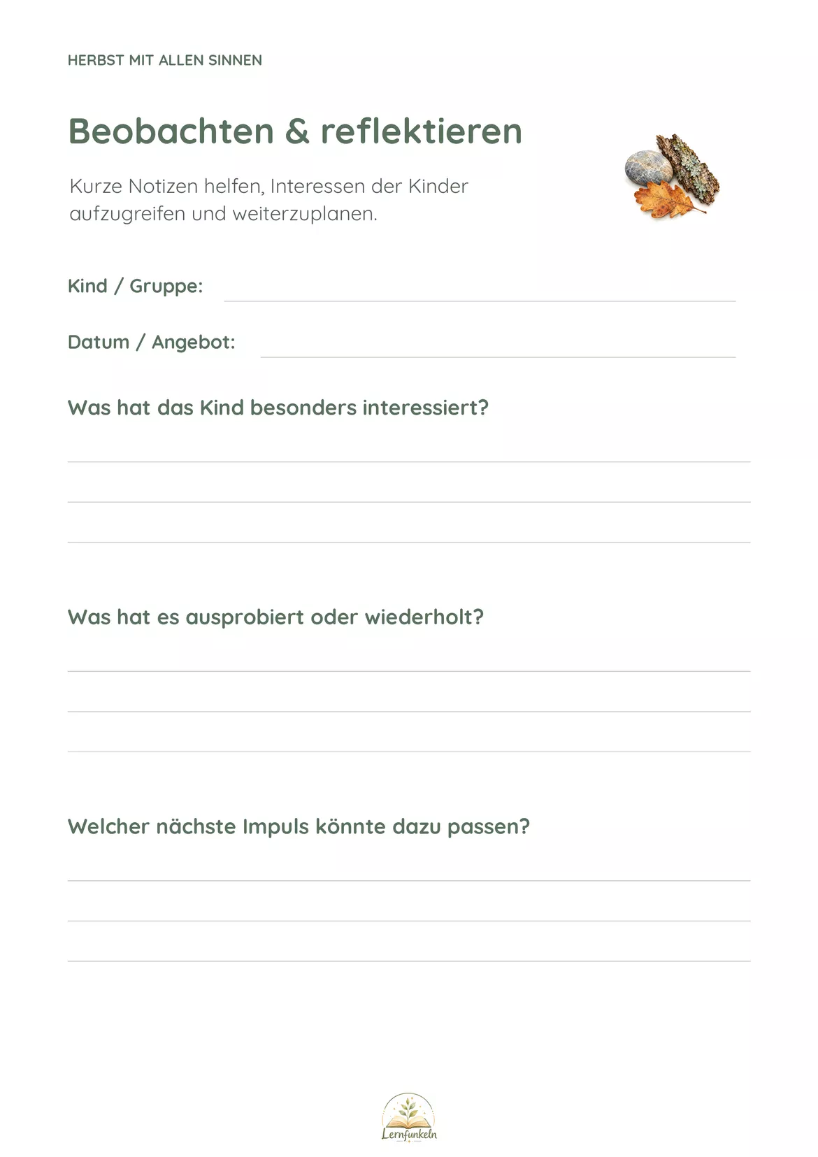 Bild in der Beschreibung des Unterrichtsmaterials 🍂Herbst mit allen Sinnen – 18 Bildungsangebote für 2–6 Jahre im Kindergarten von Lernfunkeln Materialien #5