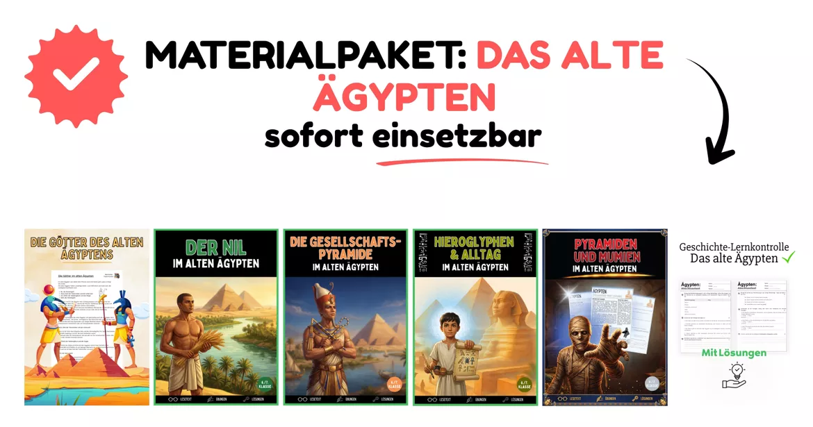 Bild in der Beschreibung des Unterrichtsmaterials Materialpaket: Das alte Ägypten (komplette Unterrichtsreihe) 6./7. Klasse von Papierkünstler #1