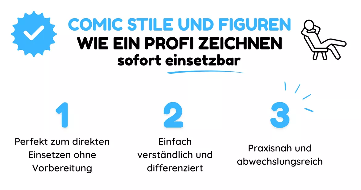 Bild in der Beschreibung des Unterrichtsmaterials Comic-Stile & Figuren zeichnen: Schritt für Schritt Anleitung von Papierkünstler #1