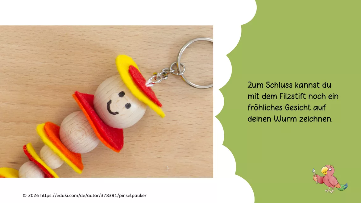 Bild in der Beschreibung des Unterrichtsmaterials Werken Grundschule, Anhänger auffädeln von Pinselpauker #2