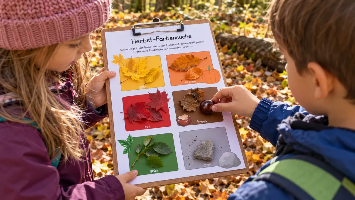 Bild in der Beschreibung des Unterrichtsmaterials Herbst-Farbensuche auf Deutsch & Englisch von CarosClass #1