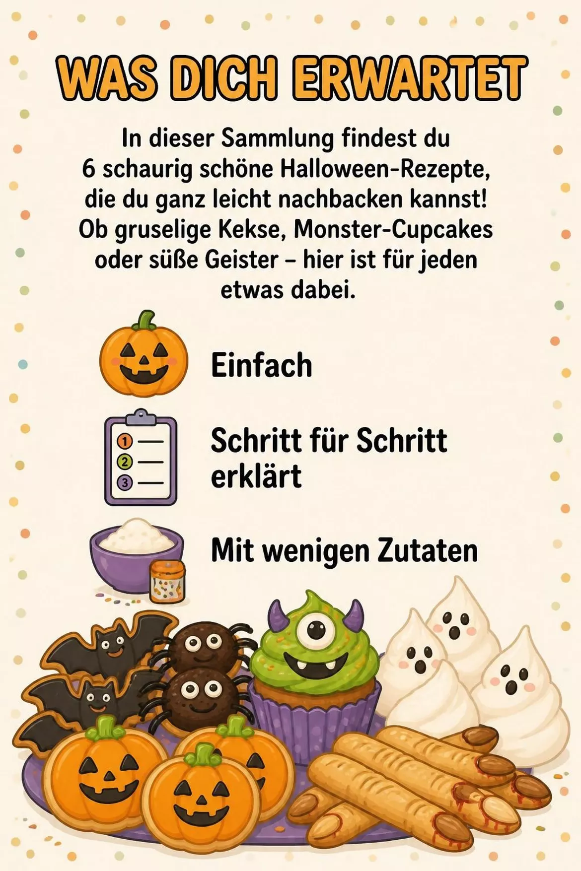 Bild in der Beschreibung des Unterrichtsmaterials Backen zu Halloween - Bildrezepte von BLÜHMCHEN #1