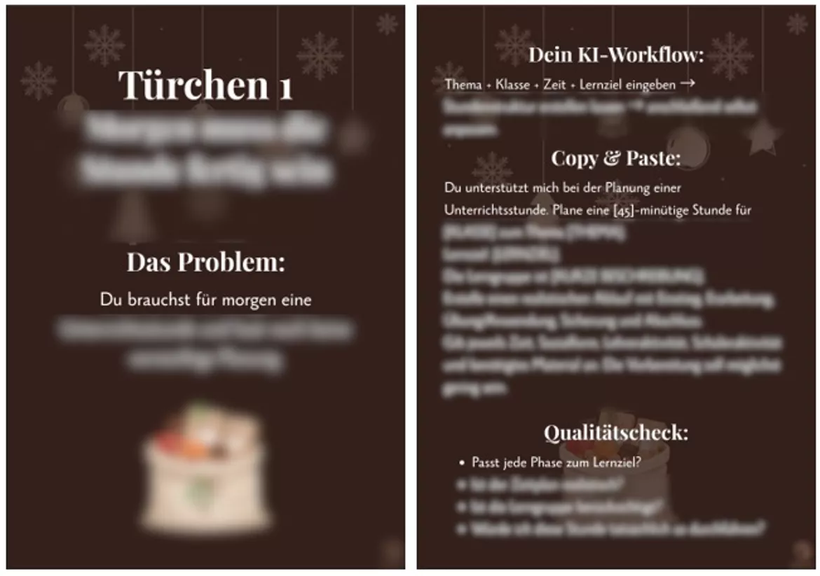 Bild in der Beschreibung des Unterrichtsmaterials KI-Adventskalender 2026 für Lehrkräfte von AnKInia #1