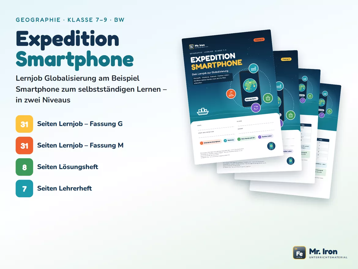 Bild in der Beschreibung des Unterrichtsmaterials Globalisierung am Beispiel Smartphone – Lernjob 7–9 von Mr. Iron #1