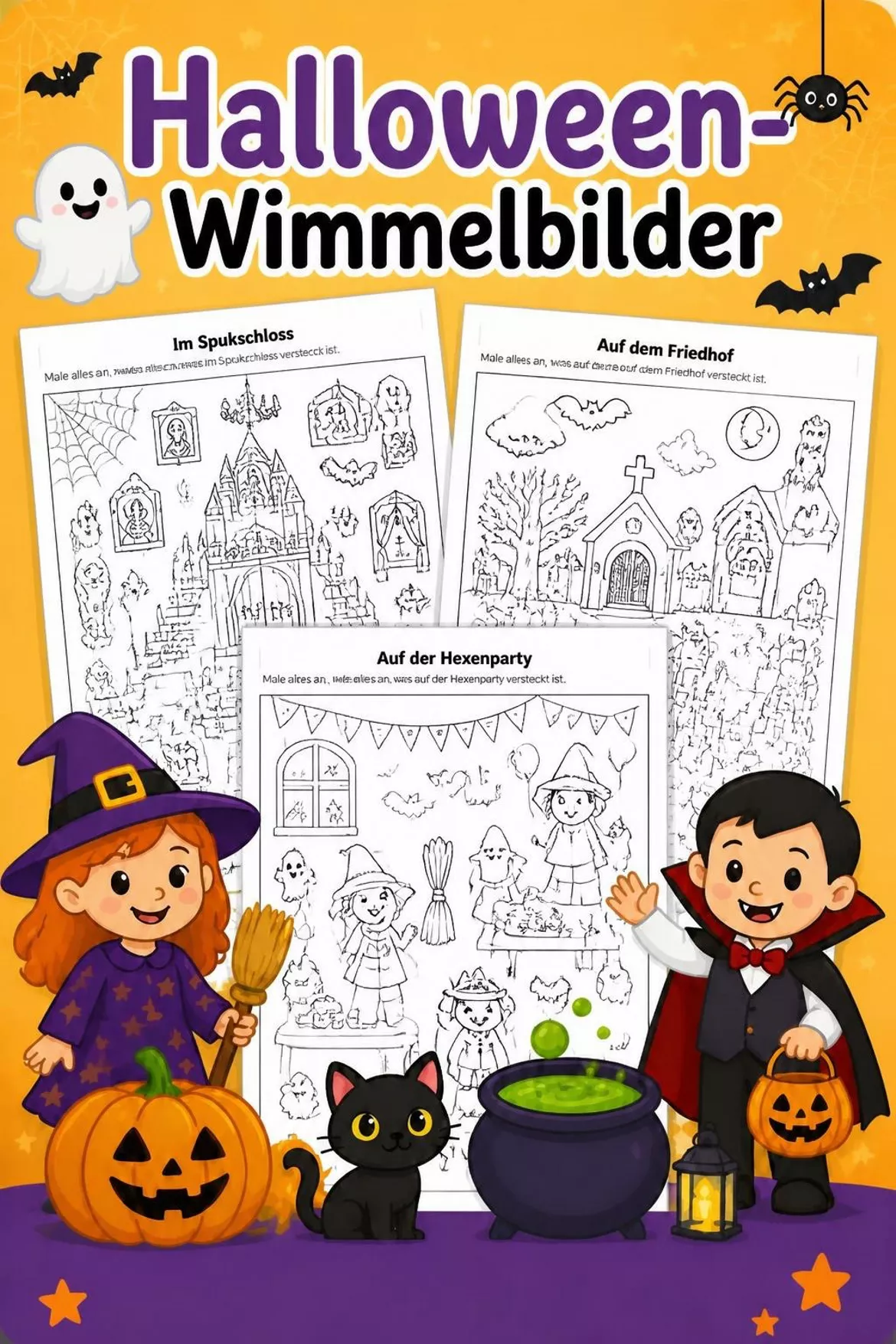 Bild in der Beschreibung des Unterrichtsmaterials Halloween - Wimmelbilder von BLÜHMCHEN #1
