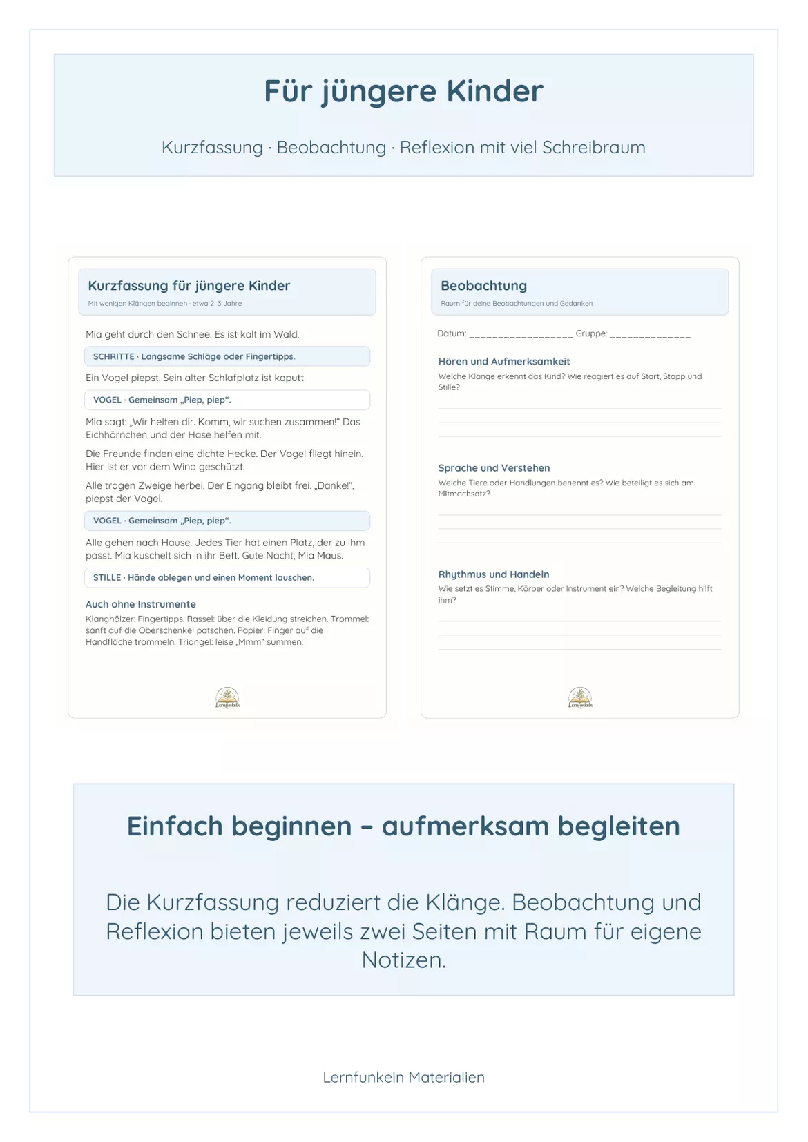 Bild in der Beschreibung des Unterrichtsmaterials ❄️Winter-Klanggeschichte für den Kindergarten – Mia Maus findet ein warmes Zuhause | 2–6 Jahre von Lernfunkeln Materialien #6