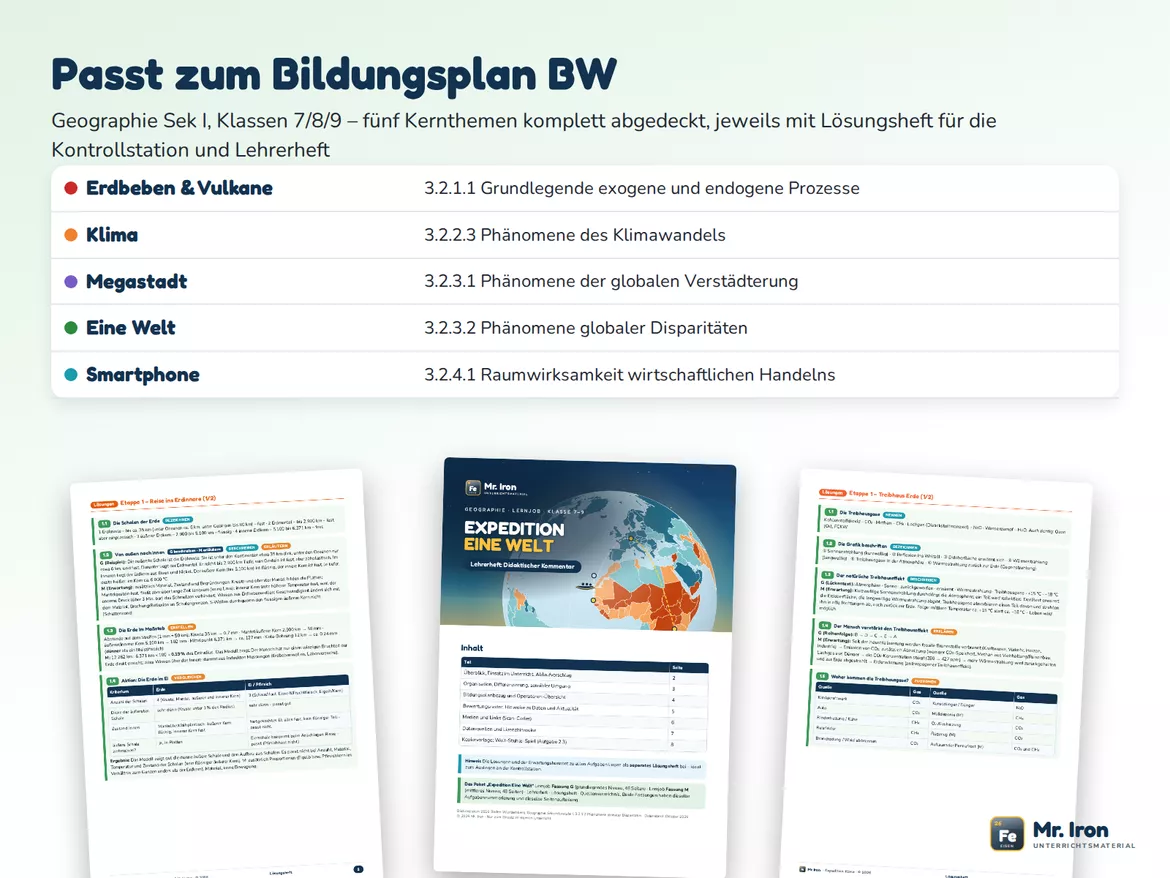 Bild in der Beschreibung des Unterrichtsmaterials Erdkunde-Bundle 7–9: 5 Lernjobs – Klima, Erdbeben, Migration von Mr. Iron #4