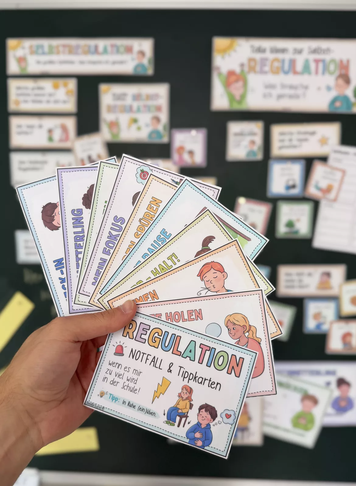 Bild in der Beschreibung des Unterrichtsmaterials Selbstregulation Notfallkarten / Regulation große Gefühle Emotionen von Doodleteacher #3