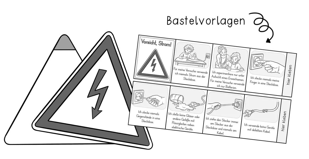 Bild in der Beschreibung des Unterrichtsmaterials Strom & Elektrizität - Gefahren und Regeln - Vorsicht, Strom ! von Odd Bird & Company #2