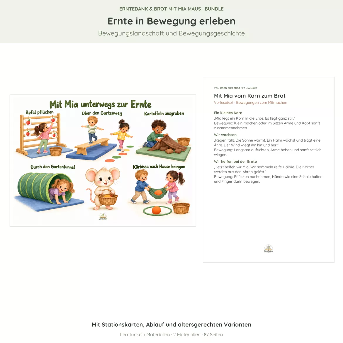 Bild in der Beschreibung des Unterrichtsmaterials 🍎🌾Erntedank & Vom Korn zum Brot mit Mia Maus – Bundle für 2–6 Jahre von Lernfunkeln Materialien #4