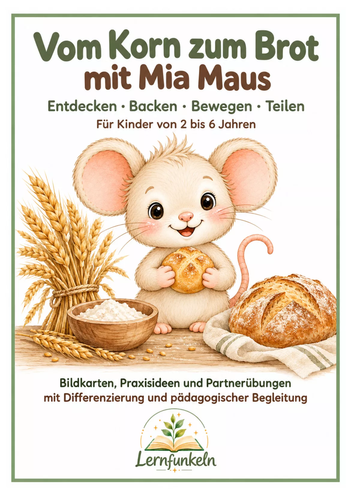 Bild in der Beschreibung des Unterrichtsmaterials 🌾Vom Korn zum Brot mit Mia Maus – Bildkarten, Backen & Spielideen für 2–6 Jahre von Lernfunkeln Materialien #1