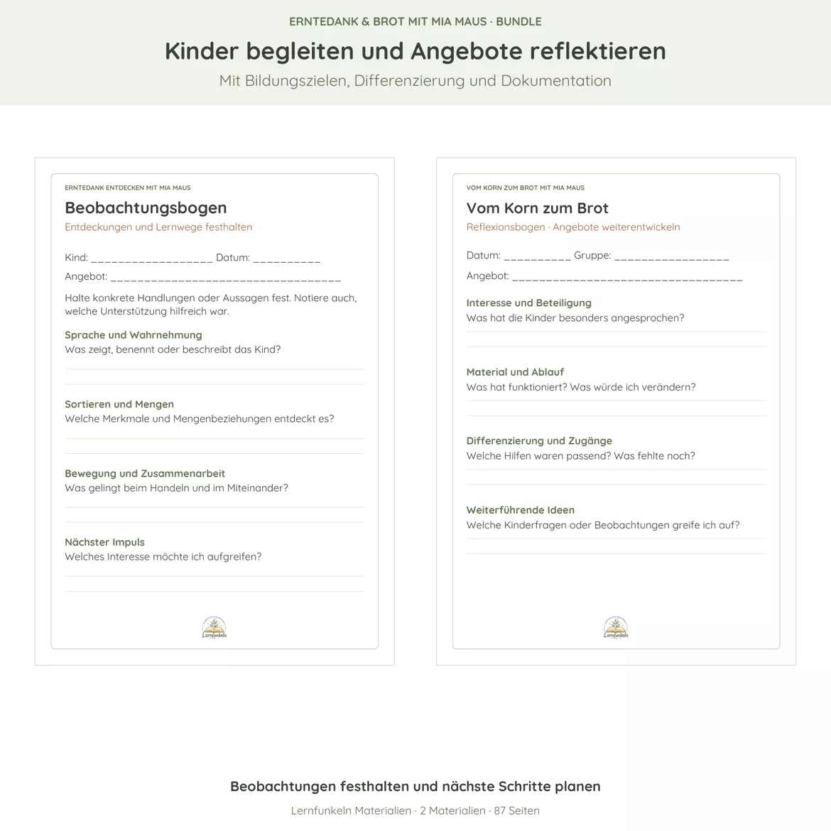 Bild in der Beschreibung des Unterrichtsmaterials 🍎🌾Erntedank & Vom Korn zum Brot mit Mia Maus – Bundle für 2–6 Jahre von Lernfunkeln Materialien #6