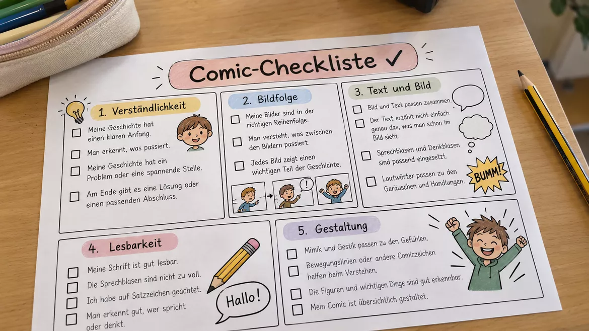Bild in der Beschreibung des Unterrichtsmaterials Materialpaket: Comics – Unterrichtsreihe, UB-Stunde und Material von CarosClass #2